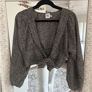 Princess Polly Printed Patterned Tie Crop top